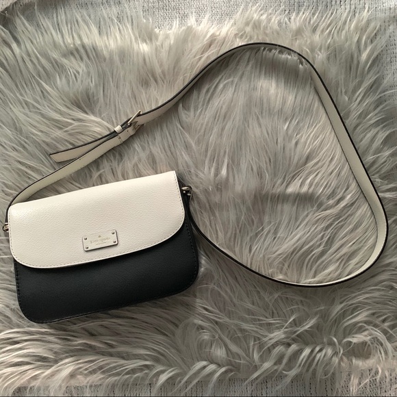 kate spade Handbags - Kate Spade Black and White Leather Crossbody purse